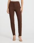 Express Women's Editor Stretch Cotton High Waisted Skinny Pant in Brown 0