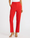 Express Women's Editor Signature Stretch Super High Waisted Straight Ankle Pant in Red 0
