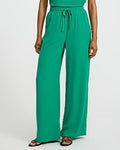 Express Women's High Waisted Drawstring Pull On Pant in Green Small