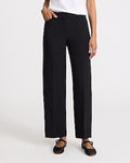 Express Women's Editor Studio Stretch Twill Mid Rise Slim Trouser Pant in Pitch Black
