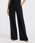 Express Women's Editor Stretch Cotton Mid Rise Trouser in Black 0