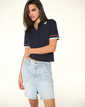 Express Women's High Waisted Mini Denim Skirt in Light Wash