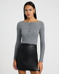 Express Women's Faux Leather High Waisted Mini Skirt in Black 0