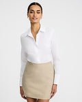 Express Women's Striped High Waisted Mini Skirt in Neutral Stripe