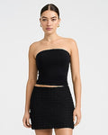 Express Women's Editor Lace Super High Waisted Mini Skort in Black 0