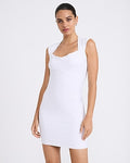 Express Women's V-Neck Sleeveless Bandage Mini Dress in White Small