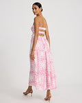 Express Women's Printed Strapless Twist Front Strappy Maxi Dress Small
