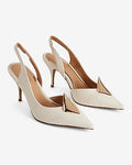 Women's Brian Atwood X Express Gold Accent Slingback Pumps in Swan