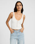 Express Women's V-Neck Crop Sweater Top in Ivory