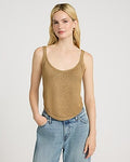 Express Women's Shine Scoop Neck Sweater Cami in Pear