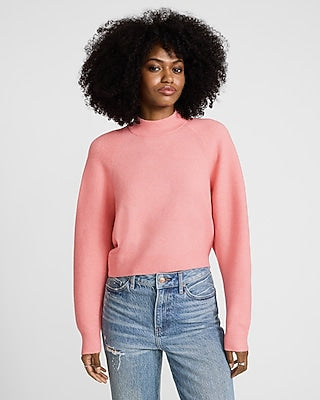 Express Women's Cloud Soft Mock Neck Sweater in Stargaze