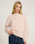 Express Women's Relaxed Barrel Sleeve Crew Neck Sweater in Pink Small