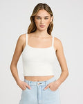 Express Women's Fuzzy Crop Sweater Top in White Small