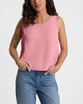 Express Women's Crew Neck Flowy Tank Top in Pink Small