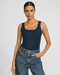 Express Women's Scoop Neck Bodysuit in Denim