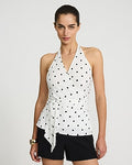 Express Women's Halter V-Neck Side Tie Tank Top Small