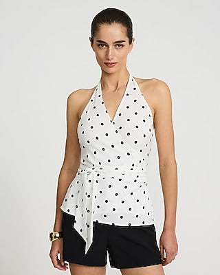 Express Women's Halter V-Neck Side Tie Tank Top Small