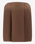 Express Women's Signature Crepe Pleated Strapless Tube Top in Brown Small