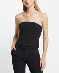 Express Women's Strapless Structured Tube Top in Pitch Black