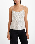 Express Women's Satin Polka Dot Scoop Neck Downtown Cami Small