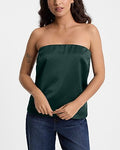 Express Women's Satin Tube Top in Emerald
