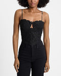 Express Women's Lace Sweetheart Bustier Cami in Black 0