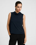 Express Women's Scarf Neck Tank Top in Blue Small