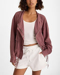 Express Women's Adjustable Tie Utility Shacket in Thornberry