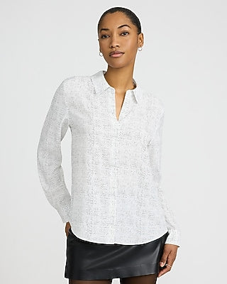 Express Women's Silky Portofino Shirt Small