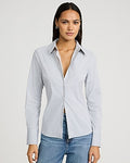 Express Women's Stretch Cotton Striped Essential Shirt Small