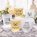Vasos de plástico esmerilado desechables personalizados con el nombre Juego de 10 Vasos de plástico esmerilado desechables con el nombre Regalo de boda para invitados recién casados