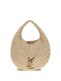 Saint Laurent Icare Hobo Bag — Beige