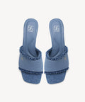 DenimCasual Square Toe Stiletto Sandal
