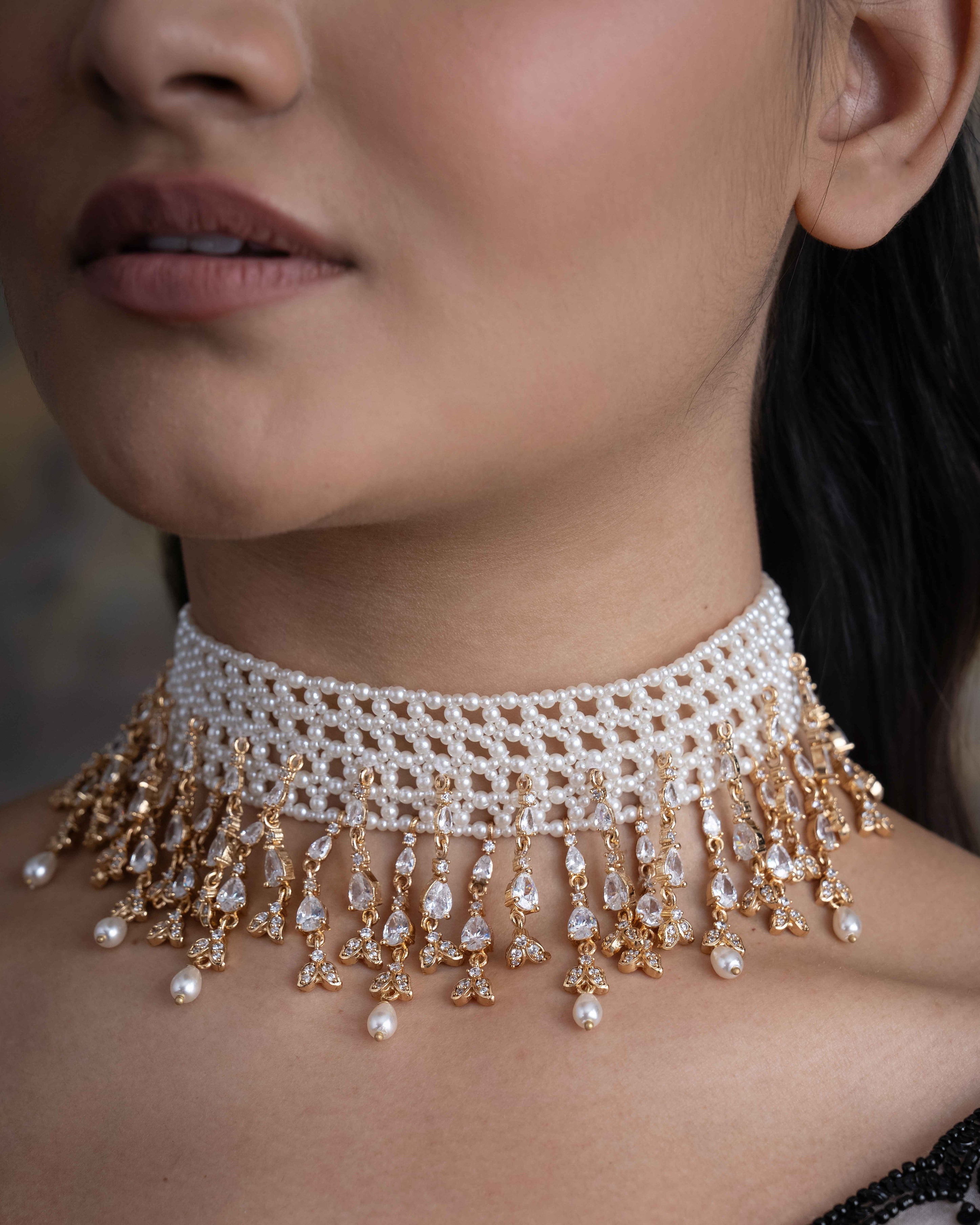 Grand Palais Fountain Choker By KYNAH, Luxury Indian Fashion & Bridal Wear