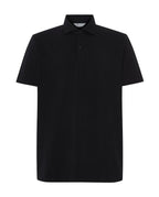 Polo Hombre Manga Corta Algodón Piqué Liso - Negro 0100_99
