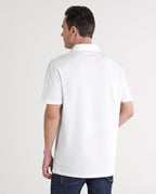 Polo Hombre Manga Corta Algodón Piqué Liso - Blanco 0101_01