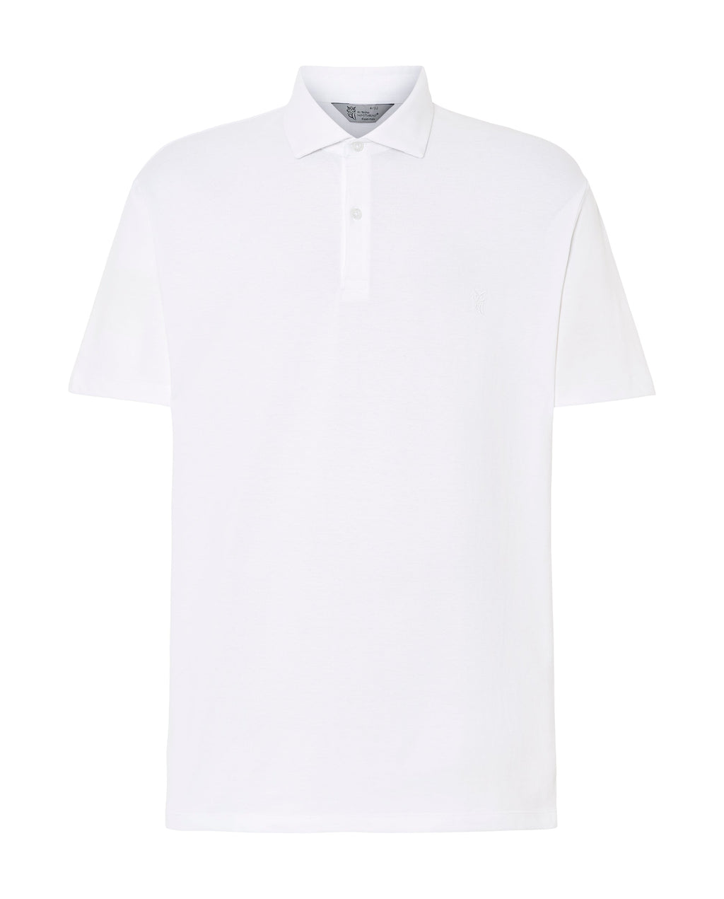 Polo Hombre Manga Corta Algodón Piqué Liso - Blanco 0101_01