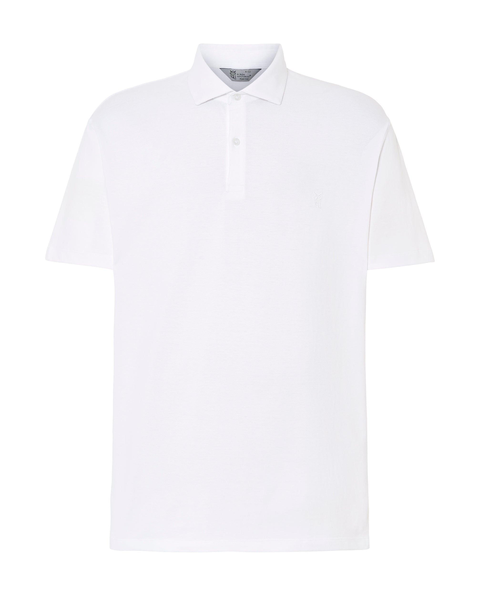 Polo Hombre Manga Corta Algodón Piqué Liso - Blanco 0101_01