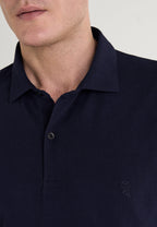 Polo Hombre Manga Corta Algodón Piqué Liso - Azul Marino 0102_39