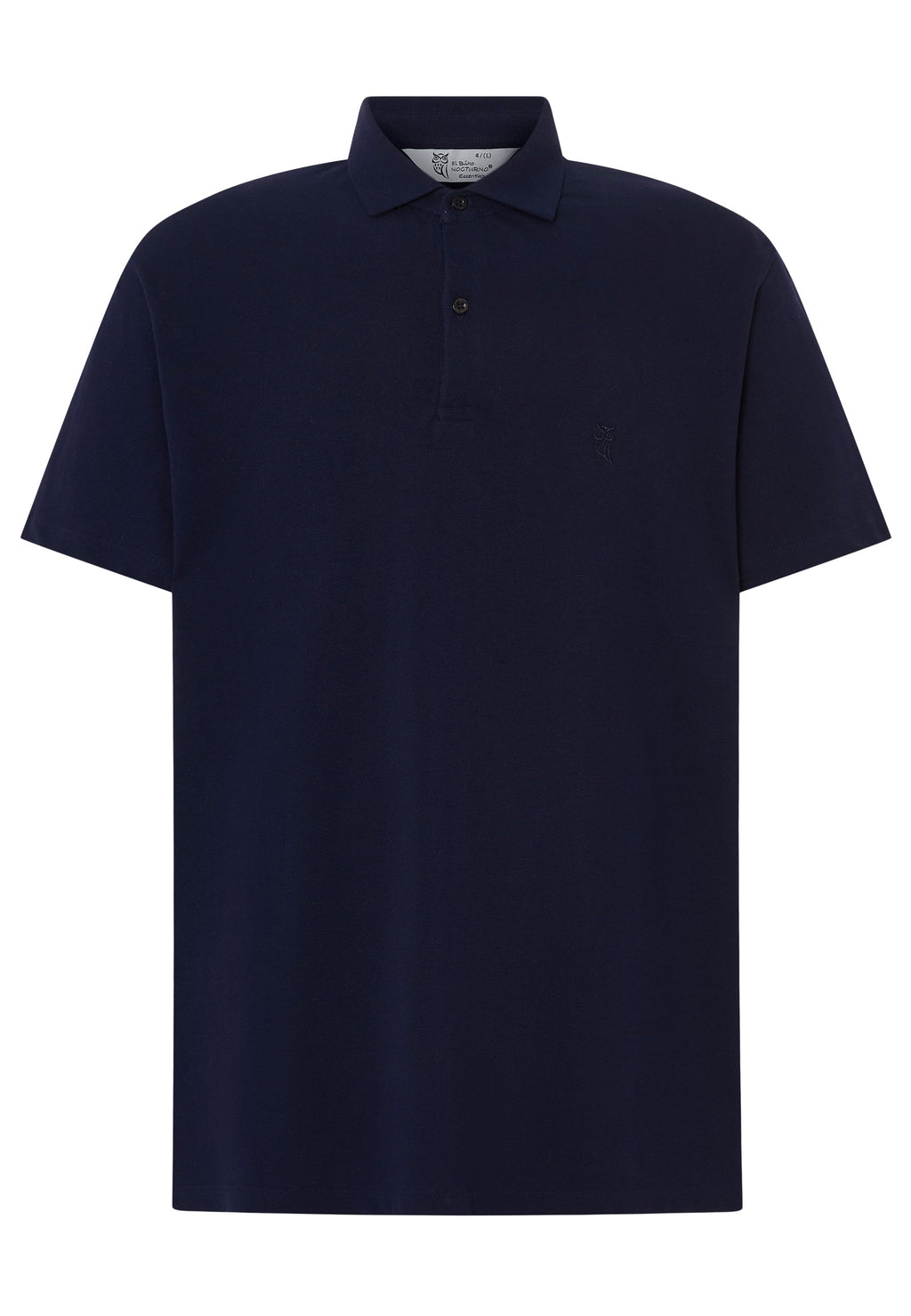 Polo Hombre Manga Corta Algodón Piqué Liso - Azul Marino 0102_39