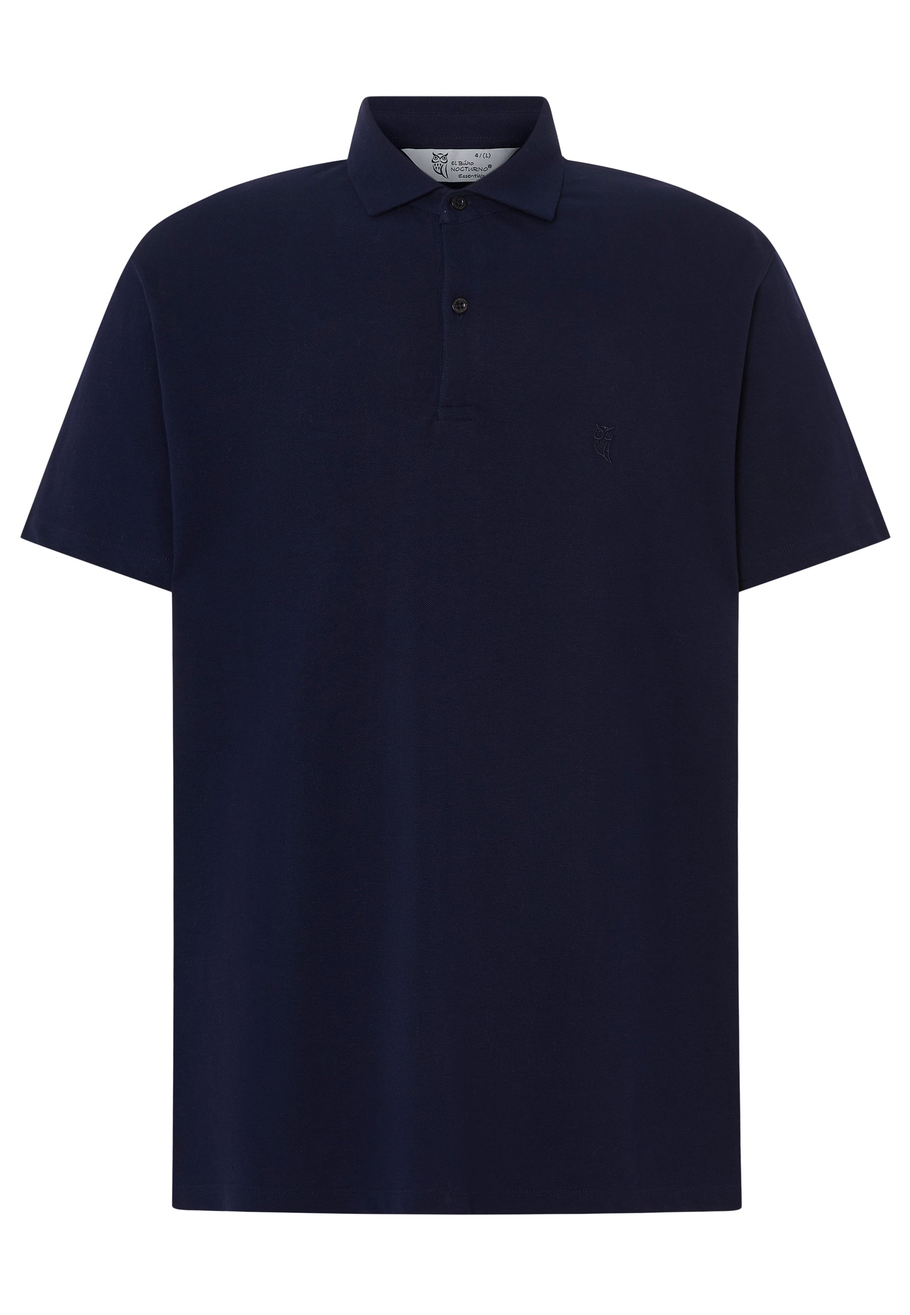 Polo Hombre Manga Corta Algodón Piqué Liso - Azul Marino 0102_39