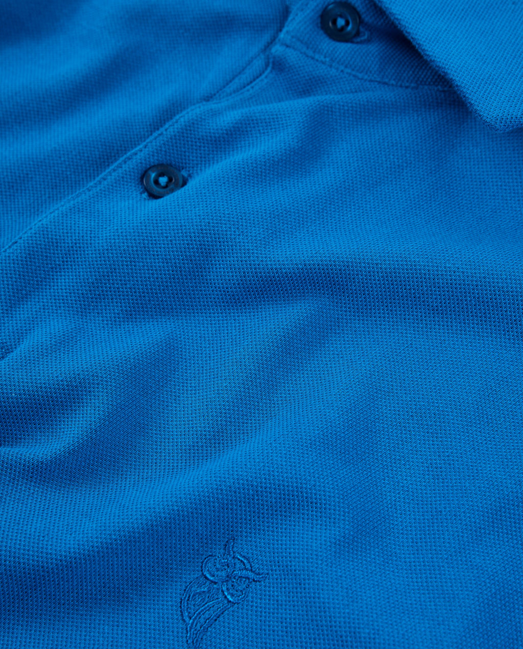 Polo Hombre Manga Corta Algodón Piqué Liso - Azul Royal 0103_36
