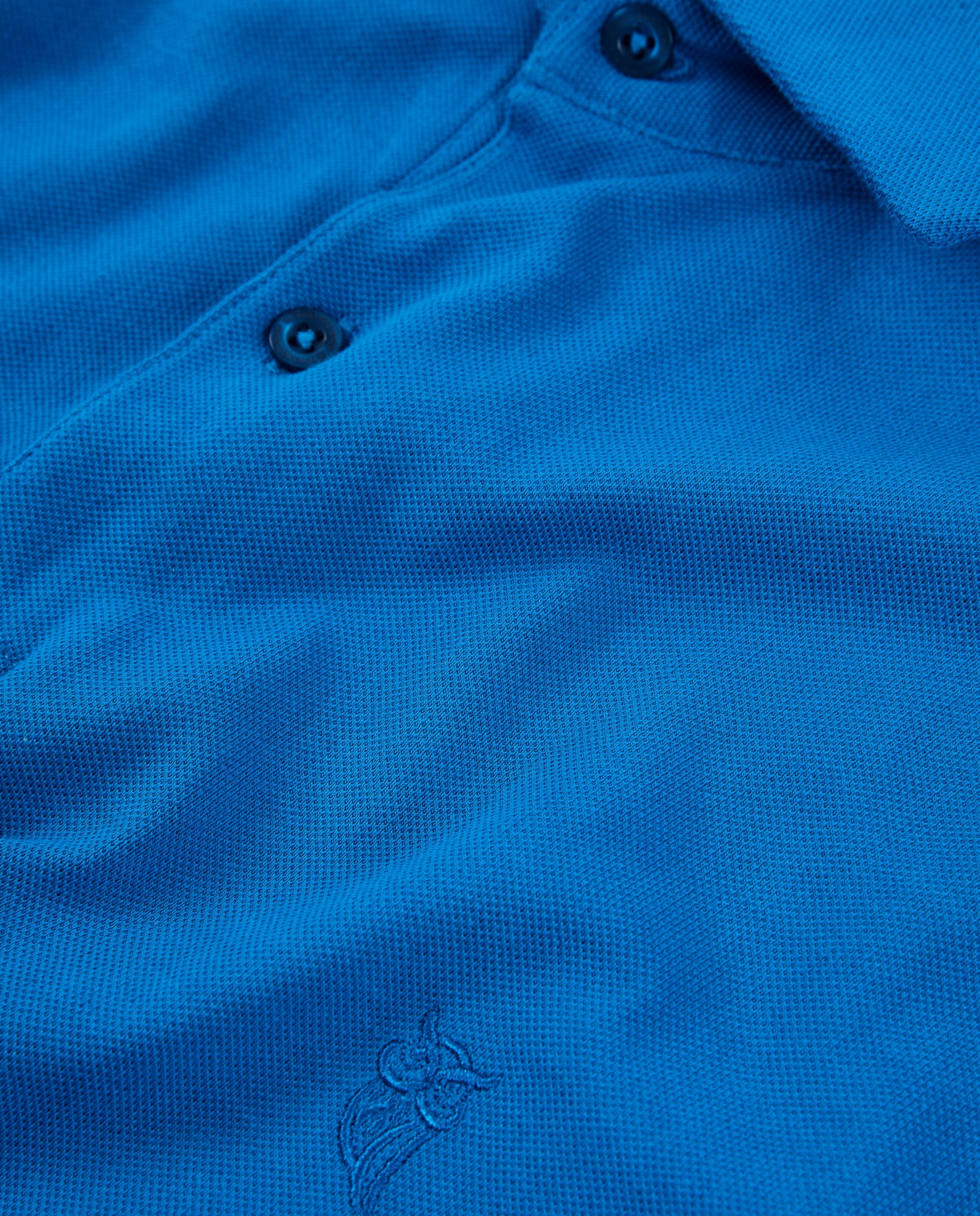 Polo Hombre Manga Corta Algodón Piqué Liso - Azul Royal 0103_36
