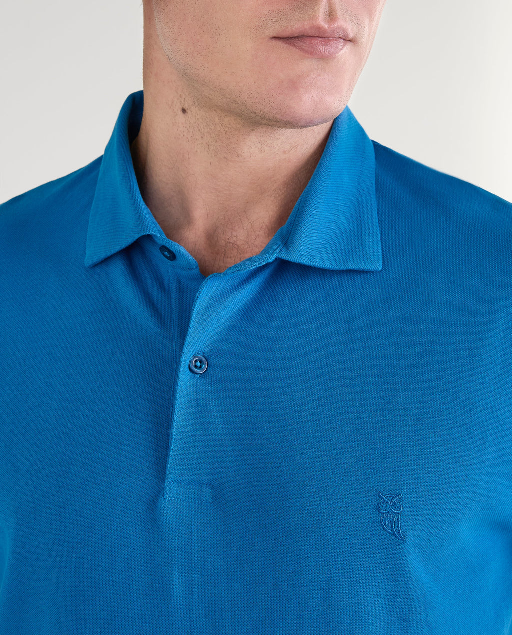 Polo Hombre Manga Corta Algodón Piqué Liso - Azul Royal 0103_36