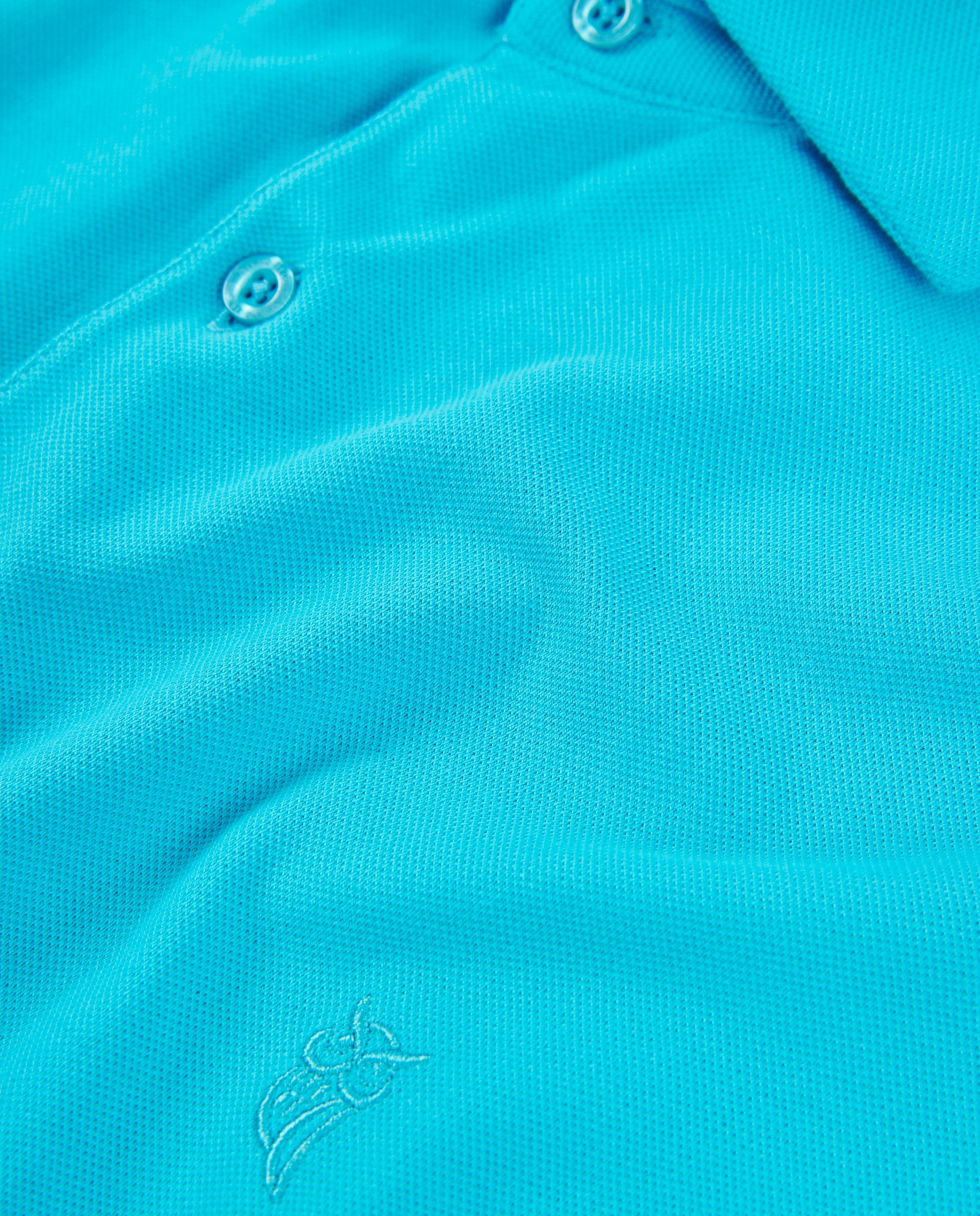Polo Hombre Manga Corta Algodón Piqué Liso - Azul Claro 0104_30