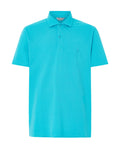 Polo Hombre Manga Corta Algodón Piqué Liso - Azul Claro 0104_30