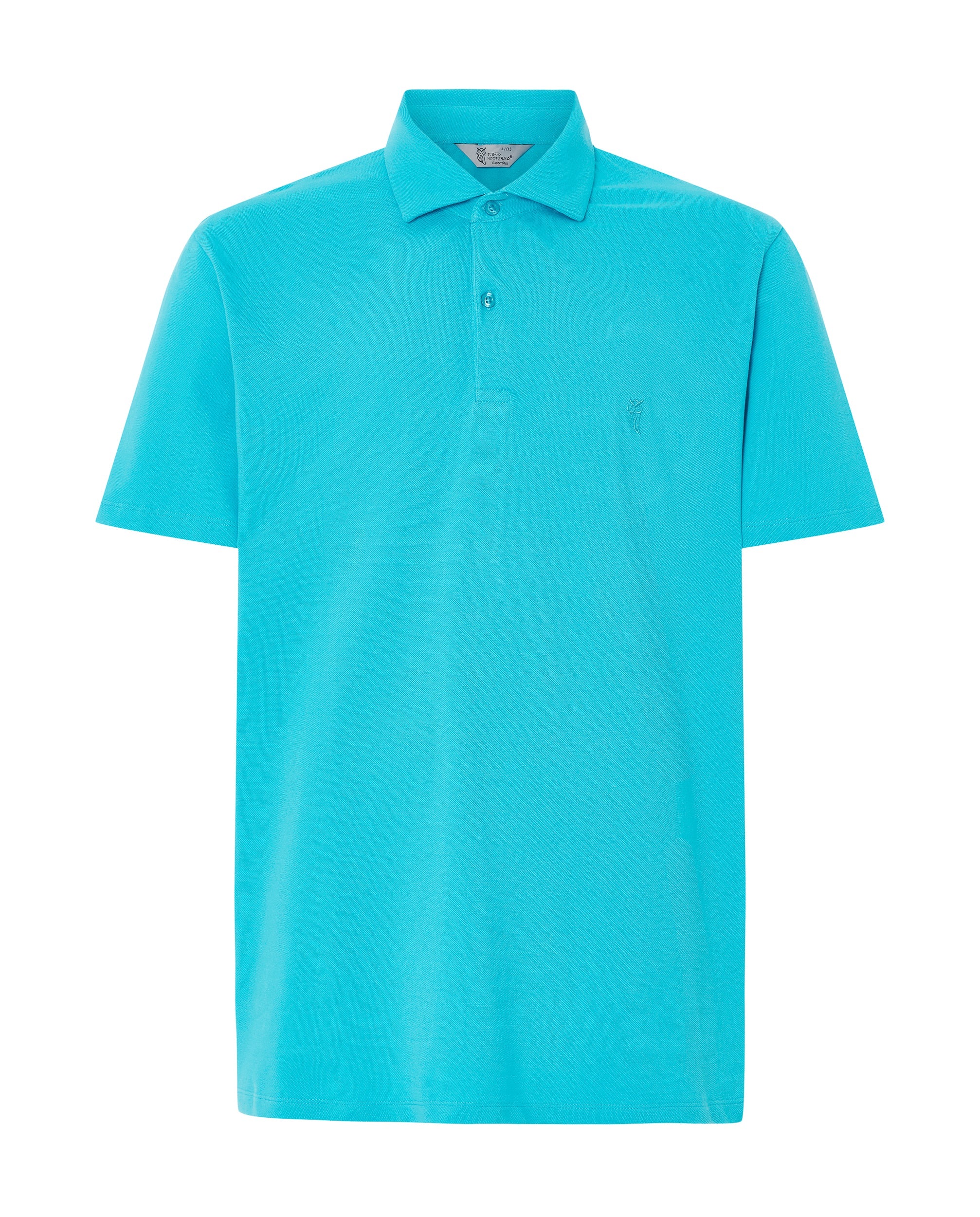 Polo Hombre Manga Corta Algodón Piqué Liso - Azul Claro 0104_30