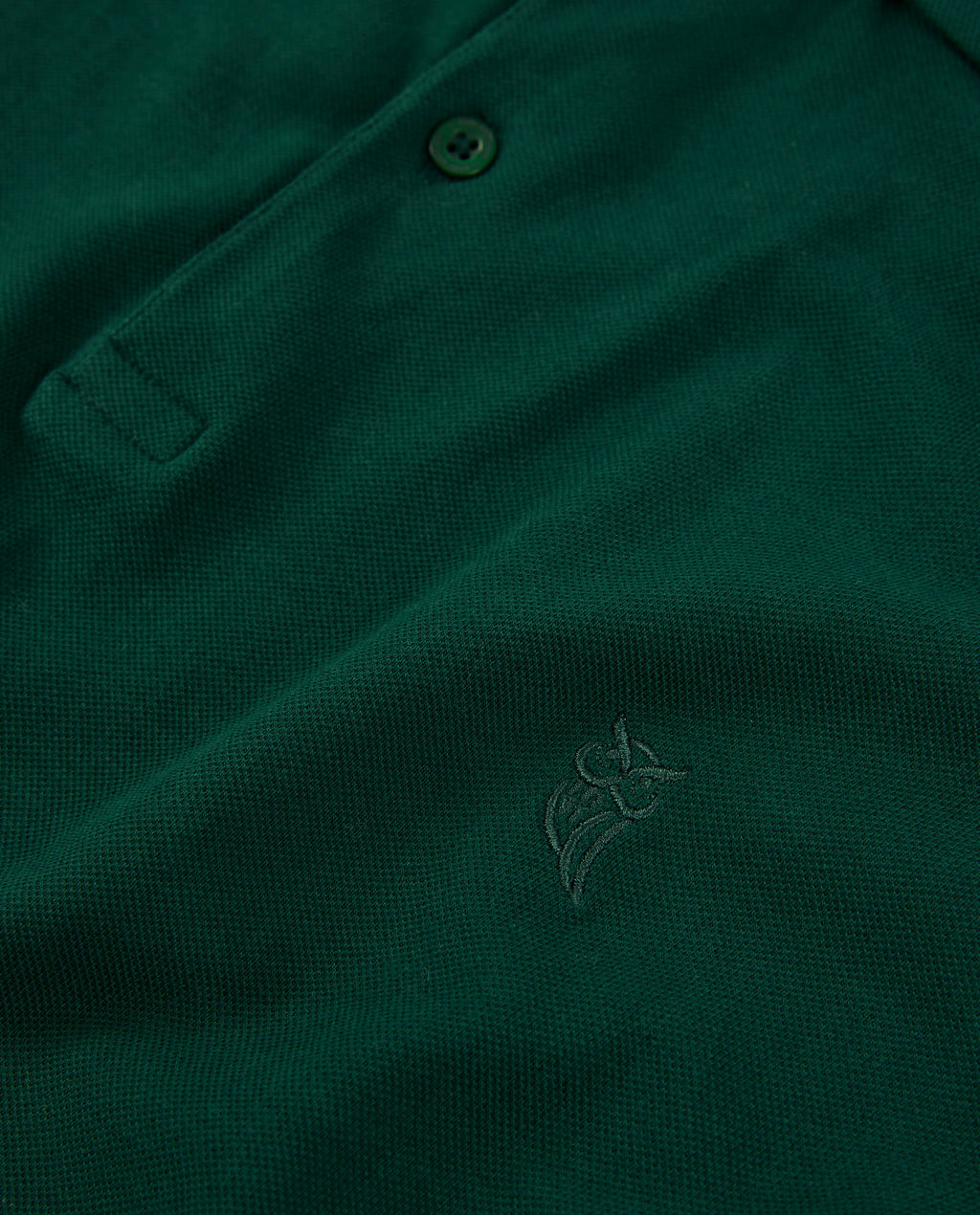 Polo Hombre Manga Corta Algodón Piqué Liso - Verde Botella 0105_46