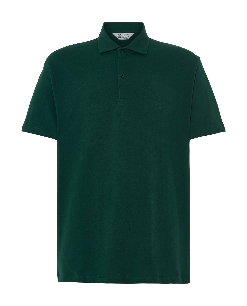 Polo Hombre Manga Corta Algodón Piqué Liso - Verde Botella 0105_46