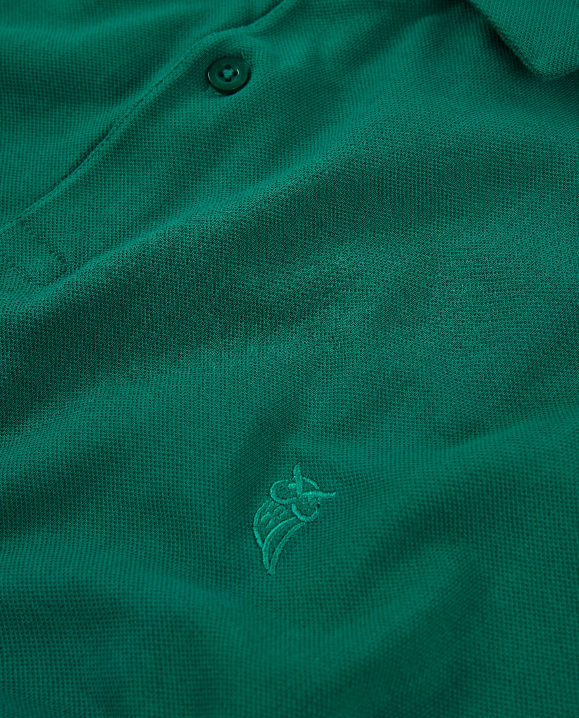Polo Hombre Manga Corta Algodón Piqué Liso - Verde Billar 0106_40